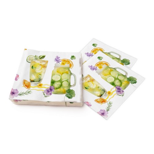 20 Servietten Lemonade - Frische Sommerlimonade 33x33cm