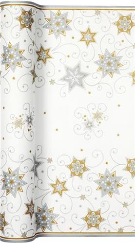 Tischläufer Stars and Swirls silver - Sterne & Wirbel silber 500x40cm