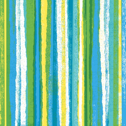 20 Servietten Summer Stripes - Sommerliche Streifen blau-grün 33x33cm