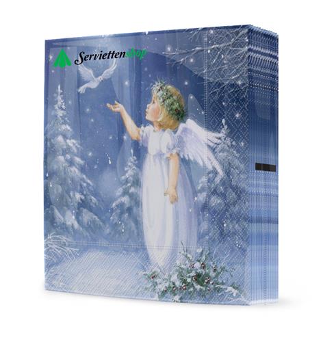 20 Servietten Angel with Dove - Magischer Engel mit Taube 33x33cm
