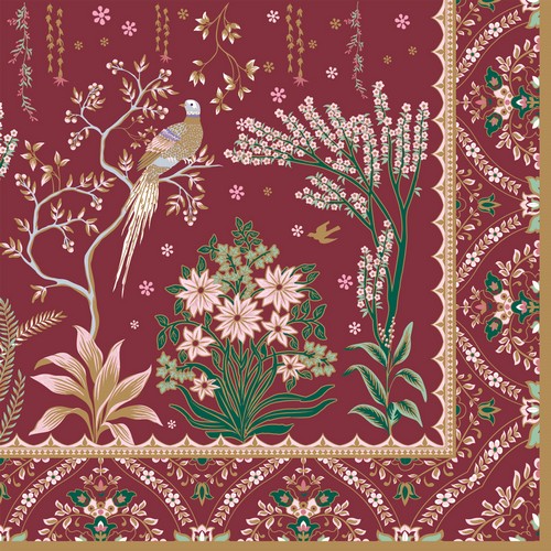 20 Servietten Ecletic Chic - Orientalische Pflanzenkunst 33x33cm