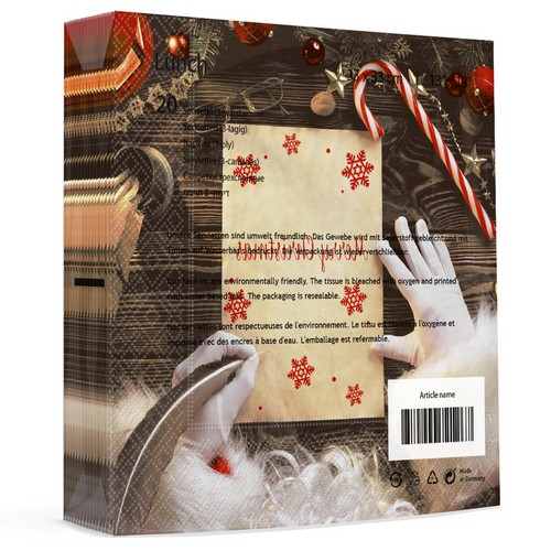 20 Servietten Letter from Santa - Weihnachtsbrief 33x33cm