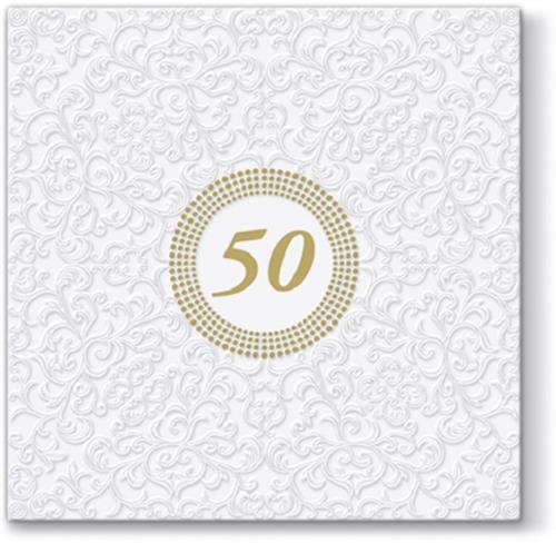RP 20 Servietten Inspiration Icon 50 - Symbol 50 gold 33x33cm