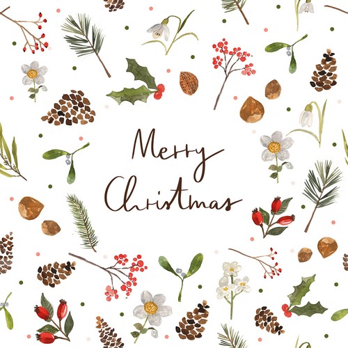 20 Servietten Lena´s Christmas - Merry Christmas in winterlicher Umgebung 33x33cm