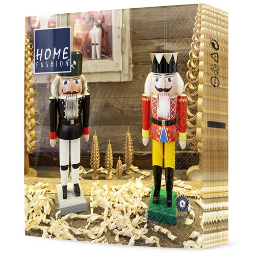 20 Servietten Der Nussknacker - Nussknackerpaar 33x33cm