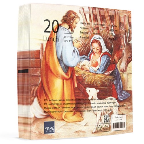 20 Servietten Jesus is born - Geburt Jesu 33x33cm