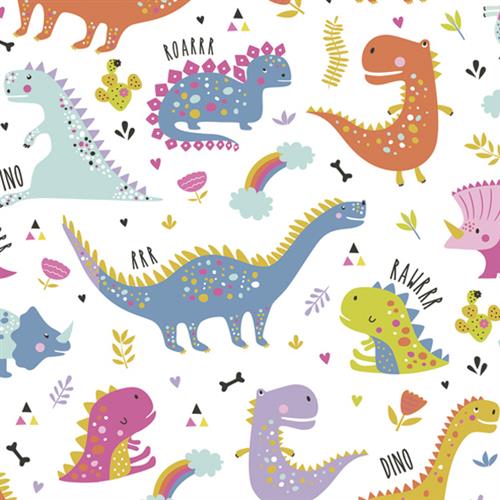 20 Servietten Funny Dinosaurs - Bunte Dinosaurier 33x33cm