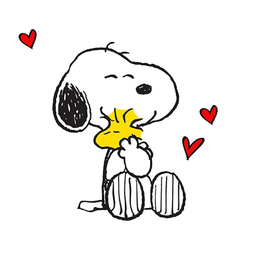 20 Servietten Snoopy groß - Snoopy mit viel Liebe 33x33cm