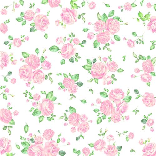 20 Servietten Little Roses rose - Rosenblüten klein rosa 33x33cm