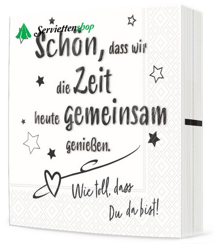 20 Servietten Zeit gemeinsam genießen 33x33cm