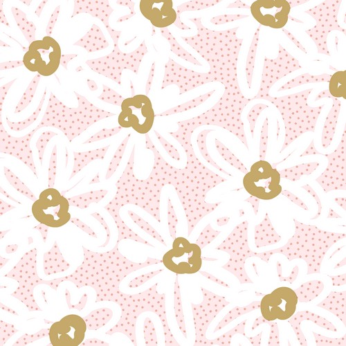 20 Servietten Blooming Pattern - Weiße Blüten auf rosa 33x33cm
