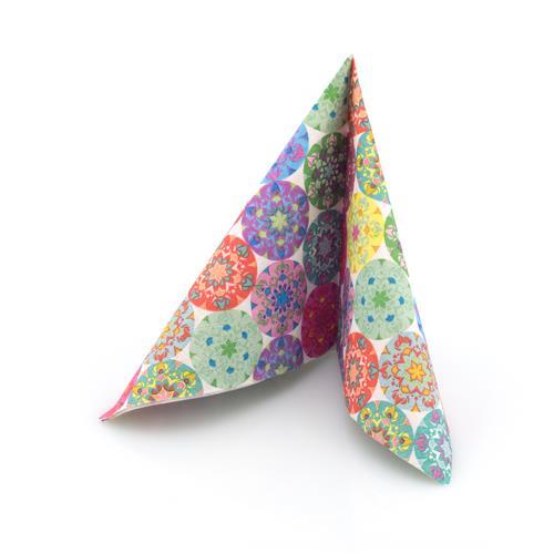 20 Servietten Mandala multi 33x33cm
