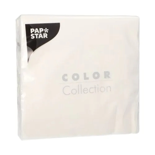 100 Servietten Color Collection weiß 33x33cm