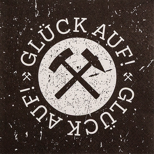 20 Servietten Glück auf! - Glück Auf 33x33cm