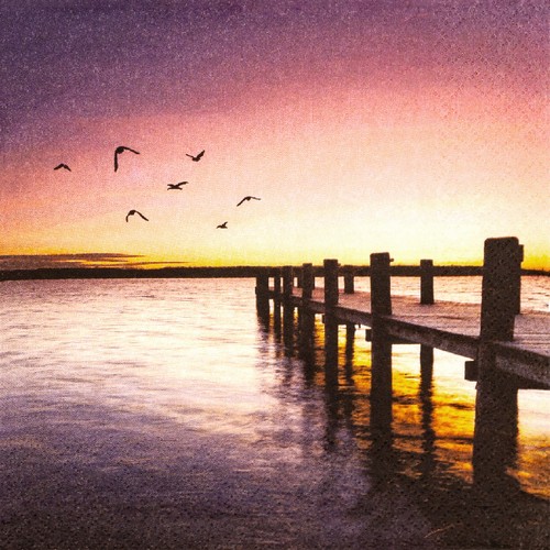 20 Servietten Sunrise - Meer bei Sonnenaufgang 33x33cm