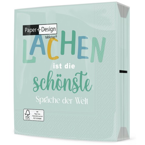 20 Servietten Lachen - Schönste Sprache 33x33cm