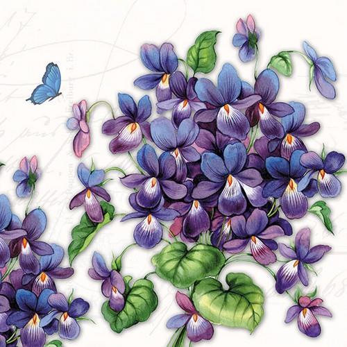 20 Servietten Viola - Lila Veilchen 33x33cm