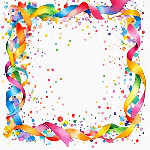 20 Servietten Guirlandes et Confettis - Luftschlangen & Konfetti 33x33cm