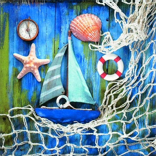 20 Servietten Coastal Memories - Meeresschätze 33x33cm