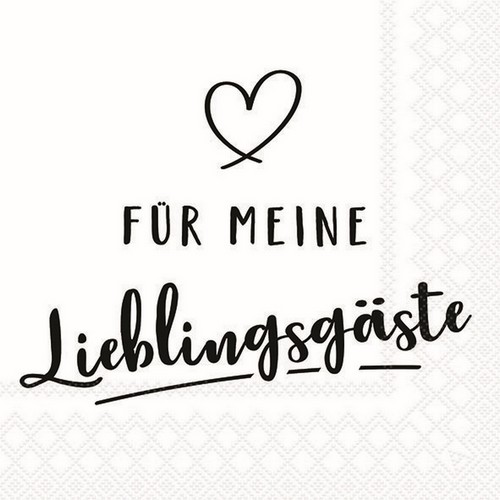 20 Servietten Für meine Lieblingsgäste - Meine Lieblingsgäste 33x33cm
