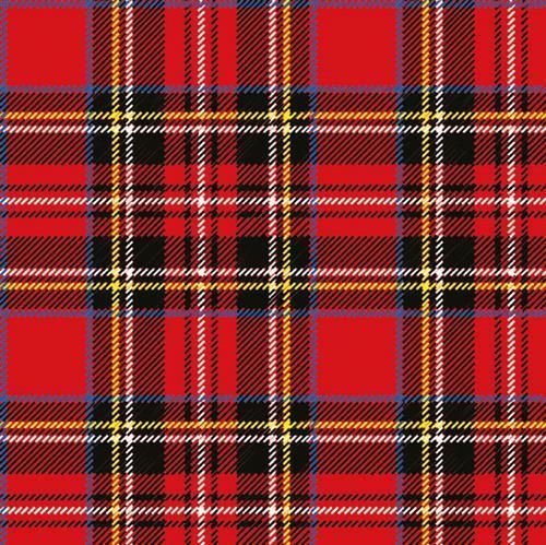 20 Servietten Scottish red - Schottisches Karo rot 33x33cm