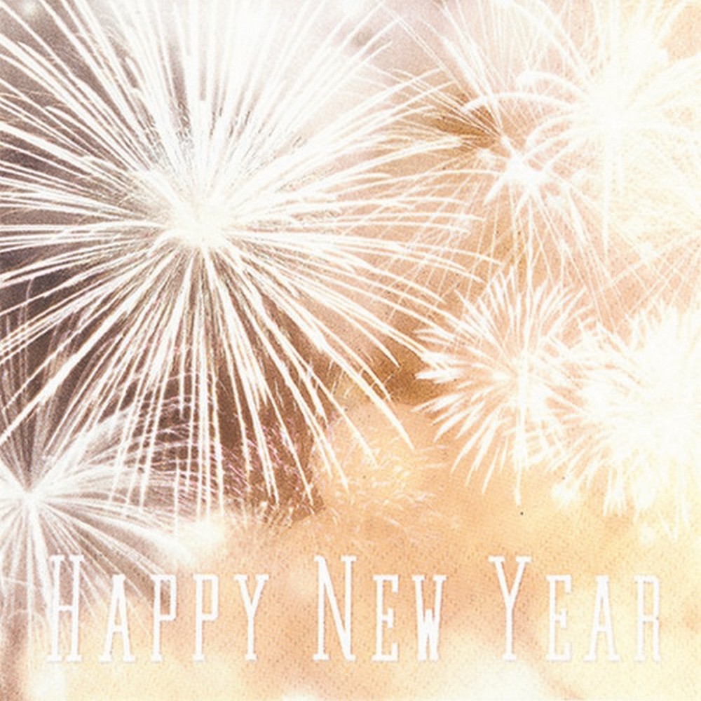 20 Servietten Happy New Year - Frohes neues Jahr 33x33cm