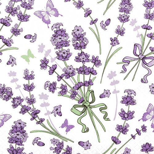 20 Servietten Lovely Lavender - Schöner Lavendel 33x33cm