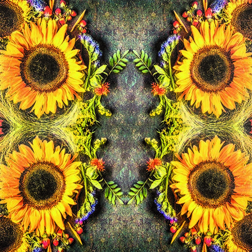 20 Servietten Sunny Autumn - Sonnenblume im Naturgesteck 33x33cm