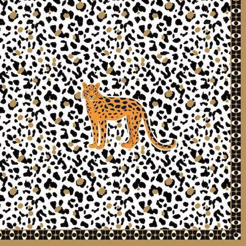 20 Servietten Coffee Mania Savanna – Leopard im Leopardenmuster 33x33cm