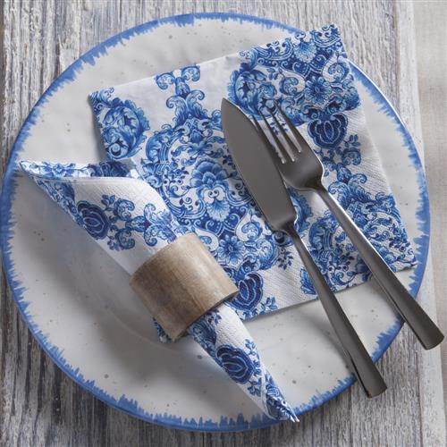 20 Servietten Porcelain Ornament - Porzellan Design 33x33cm