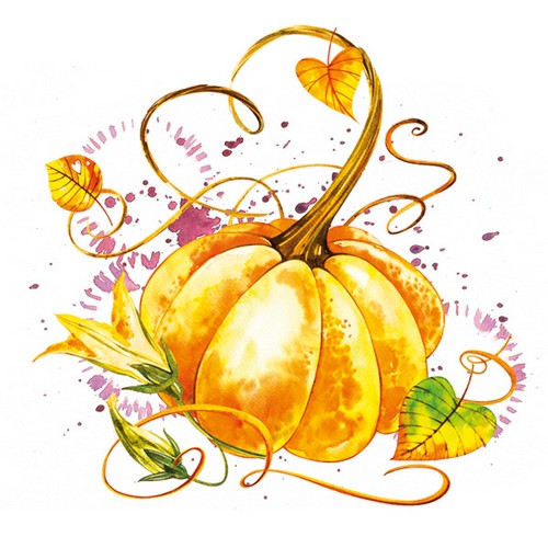 20 Servietten Mature Pumpkin - Magischer Kürbis 33x33cm