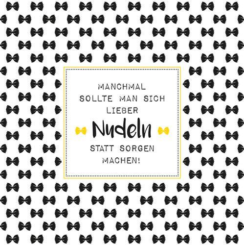 20 Servietten Nudeln - statt Sorgen 33x33cm