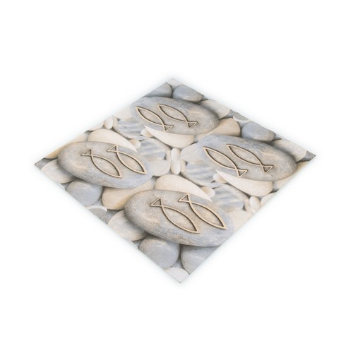 20 Servietten Decision - Steine mit Fische 33x33cm