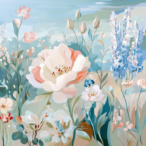 20 Servietten Quo vadis - Softes Blumenbild 33x33cm