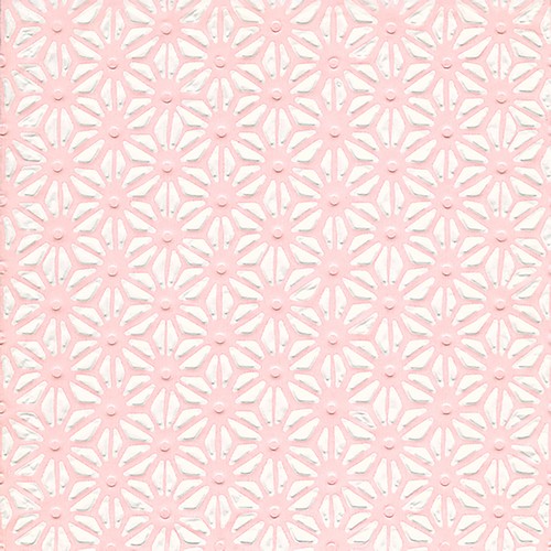 16 Servietten geprägt Moments Hamp Leaf Pattern - Rosa Blütenmuster 33x33cm