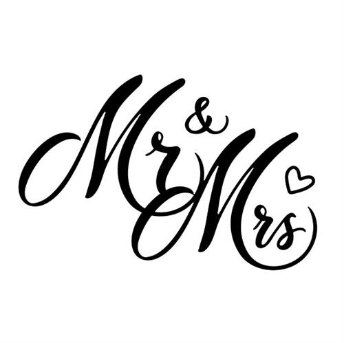 20 Servietten Mr & Mrs black - Mann und Frau 33x33cm