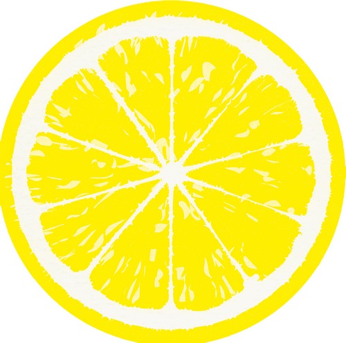 12 Servietten gestanzt Lemon - Form der Zitrone 33x33cm