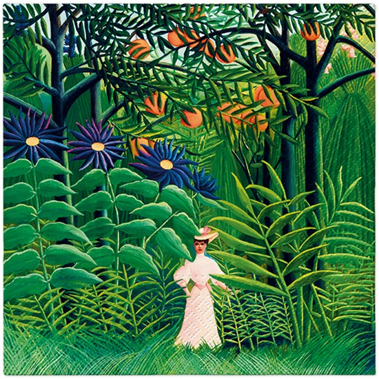 20 Servietten Woman in Forest - Frau im Urwald 33x33cm