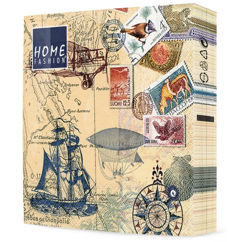 20 Servietten Around the world - Um die Welt 33x33cm