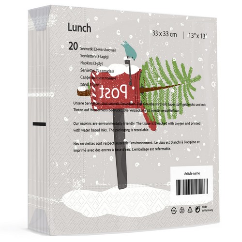 20 Servietten You've got Mail - Baum im Briefkasten 33x33cm