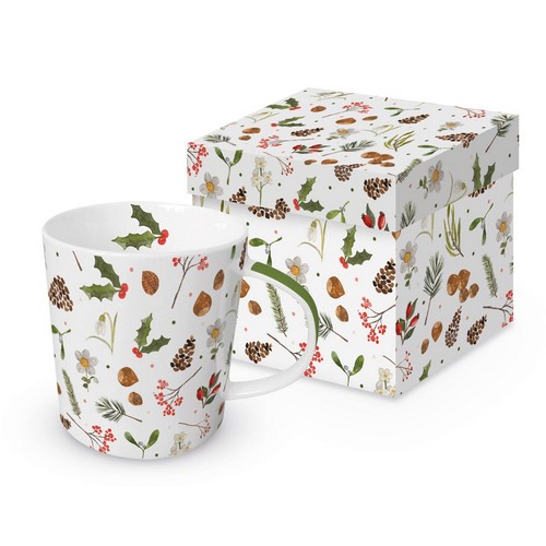 Tasse aus Porzellan Lena´s Christmas - Winterlicher Umgebung 0,4L, Höhe 9,7cm