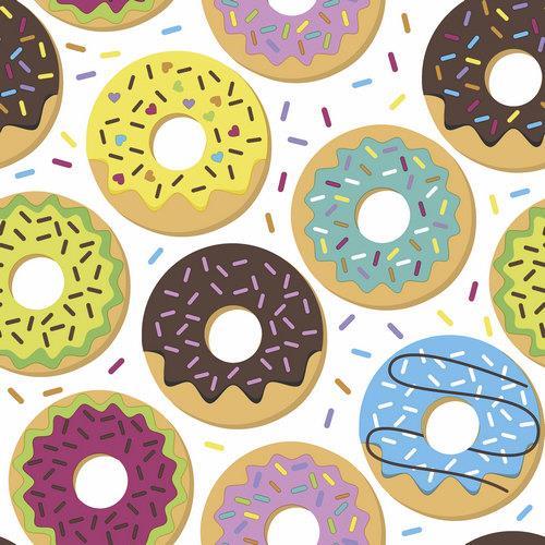 20 Servietten Colorful Donuts 33x33cm