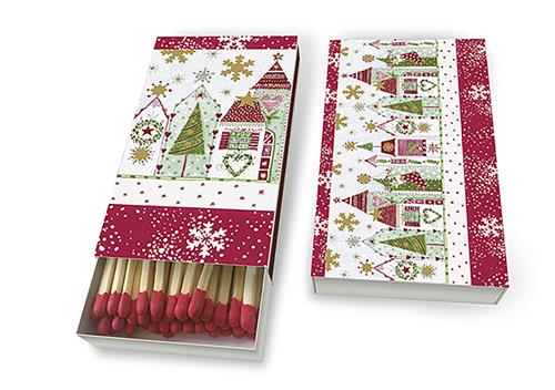 AV Kaminhölzer 45er Box Christmas road - Weihnachtsstraße 11x6,3cm