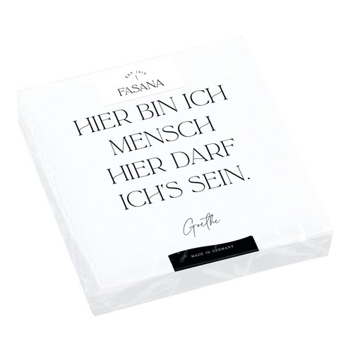 20 Servietten Hier bin ich Mensch - Hier darf ich´s sein 33x33cm