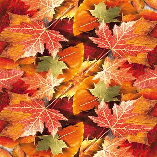 20 Servietten Maple Leaves - Ahornblätter 33x33cm