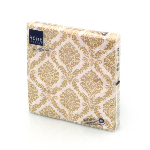 20 Servietten Elegant gold - Muster gold 33x33cm