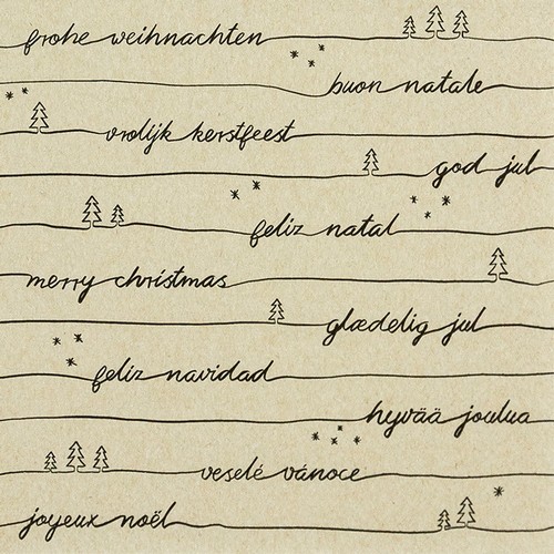 20 napkins sustainable Christmas Wishes - Christmas wishes international 33x33cm