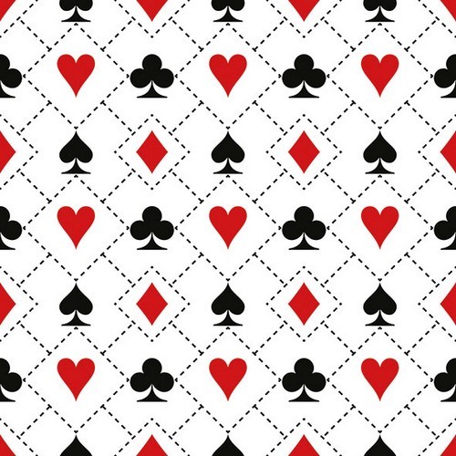 20 Servietten Cards - Kartensymbole 33x33cm