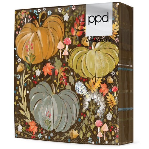 20 Servietten Pumpkin Aurelia - Moderne Herbstelemente 33x33cm
