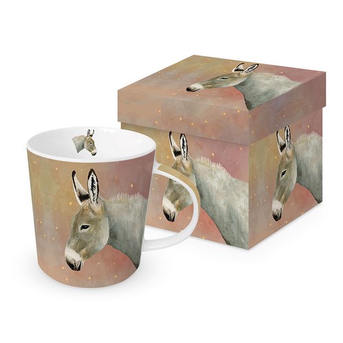 Tasse aus Porzellan Hugo - Esel mit Sterne 0,4L, Höhe 9,7cm
